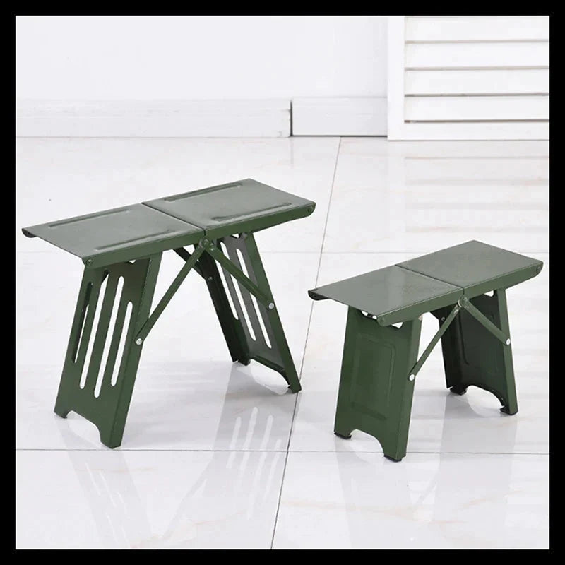 Outdoor Folding Stool Lightweight Aluminum Frame Supports 265 Lbs