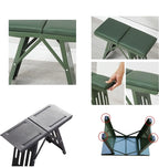 Outdoor Folding Stool Lightweight Aluminum Frame Supports 265 Lbs