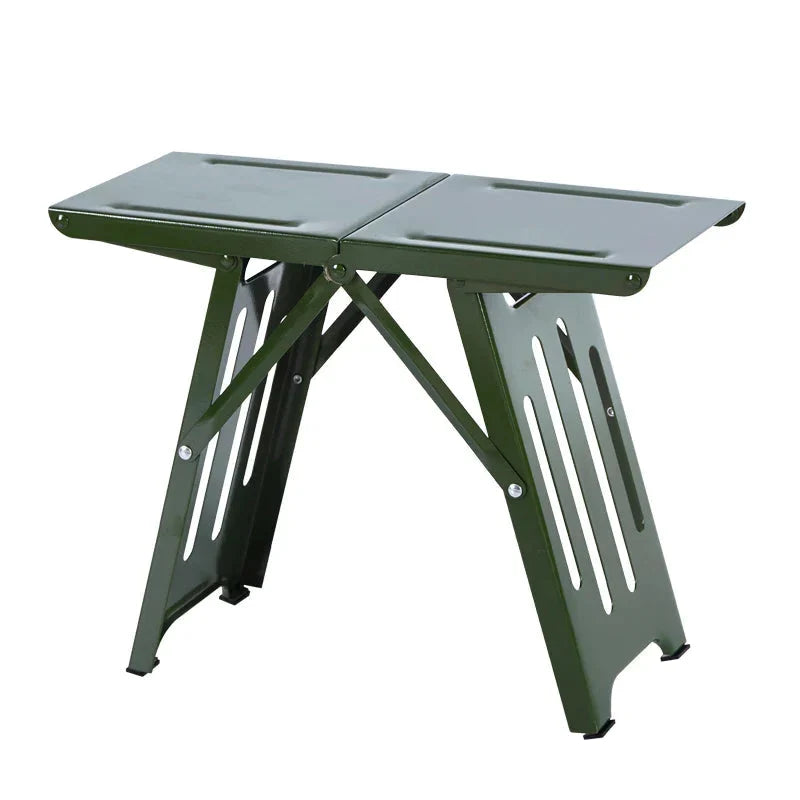 Outdoor Folding Stool Lightweight Aluminum Frame Supports 265 Lbs