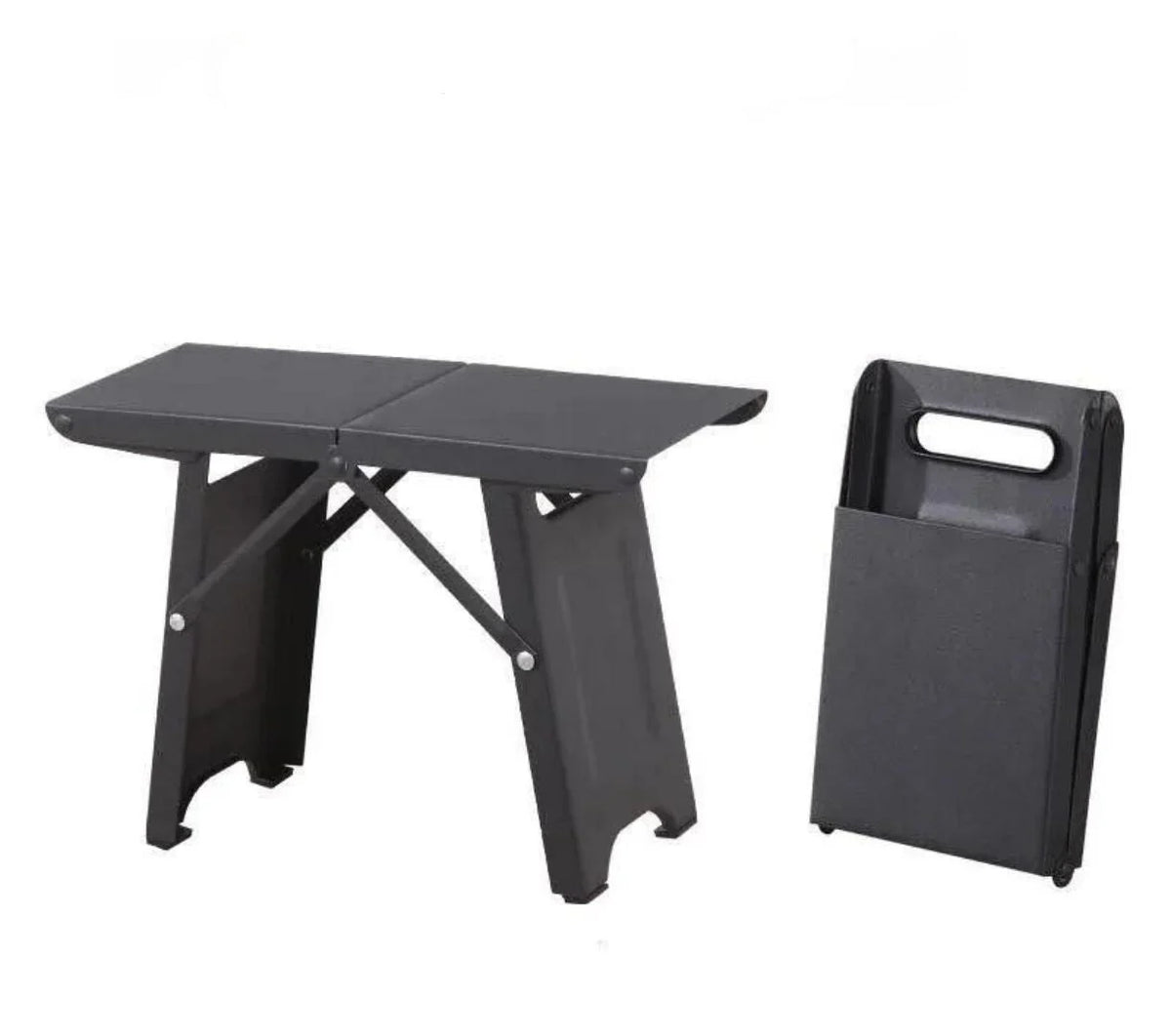 Outdoor Folding Stool Lightweight Aluminum Frame Supports 265 Lbs