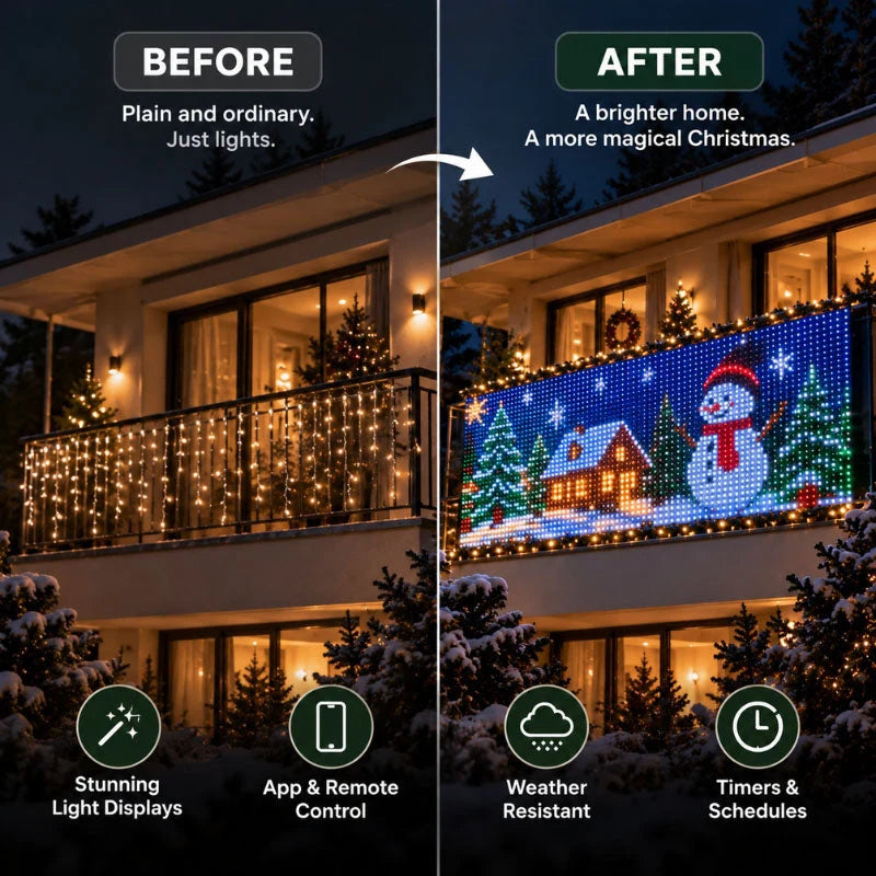 Outdoor Net Lights Programmable Smart Control Individually Addressable