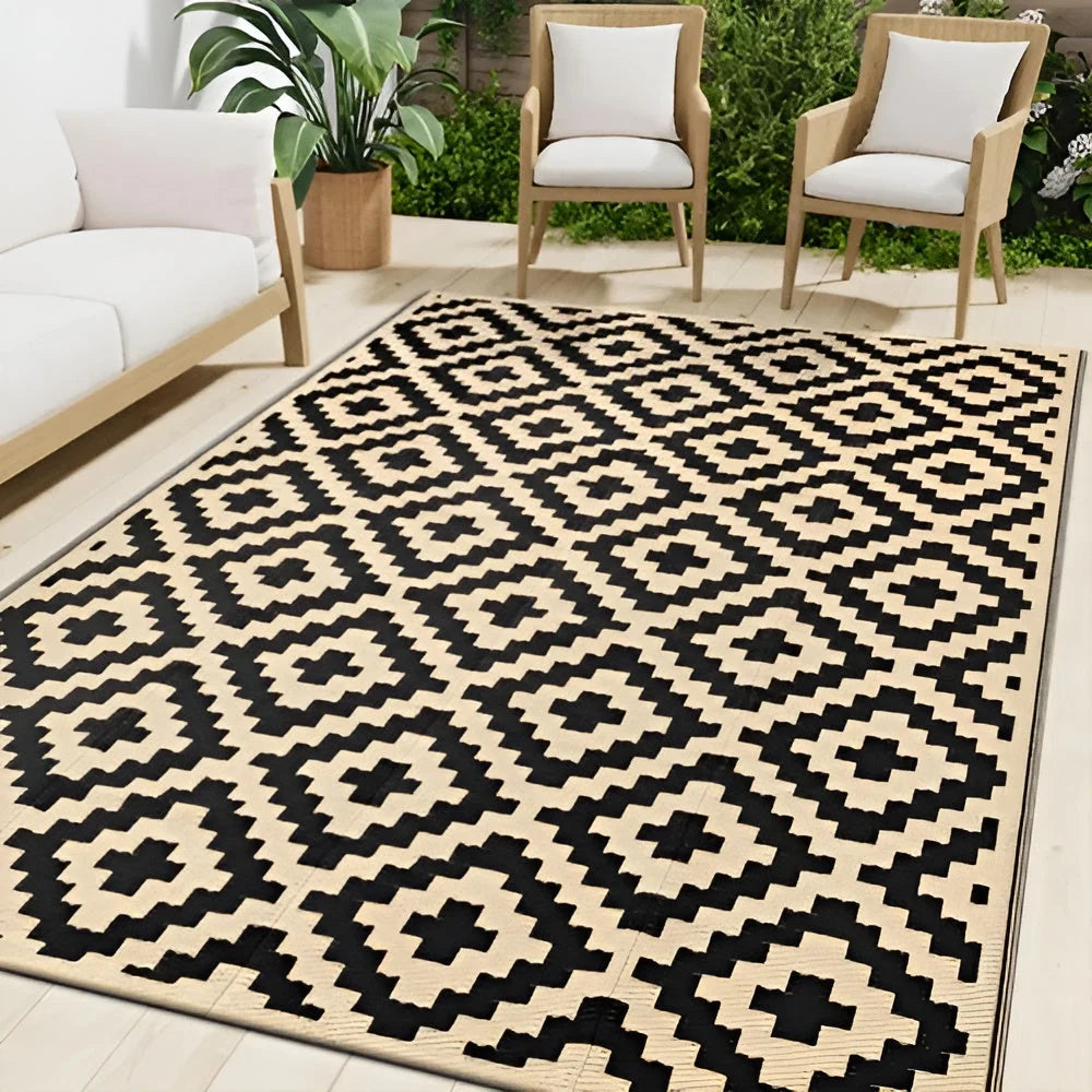 Outdoor Rug Reversible Non-Slip Water-Repellent