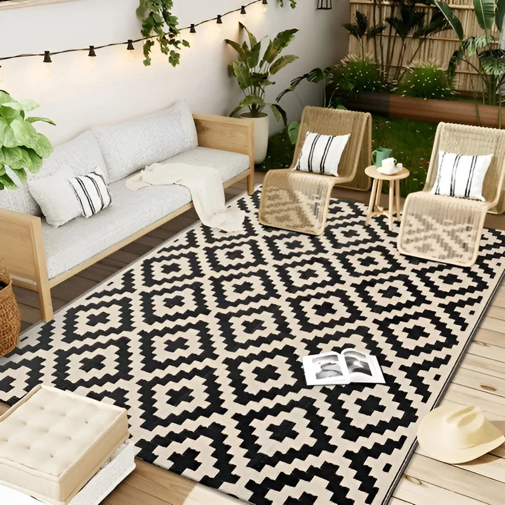 Outdoor Rug Reversible Non-Slip Water-Repellent