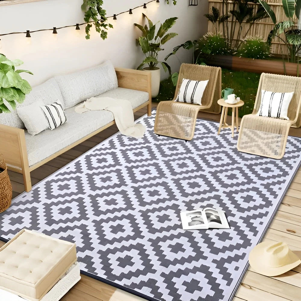 Outdoor Rug Reversible Non-Slip Water-Repellent