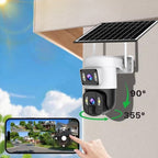 Outdoor Security Camera 4K Panoramic Solar Powered