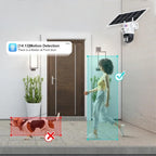 Outdoor Security Camera 4K Panoramic Solar Powered