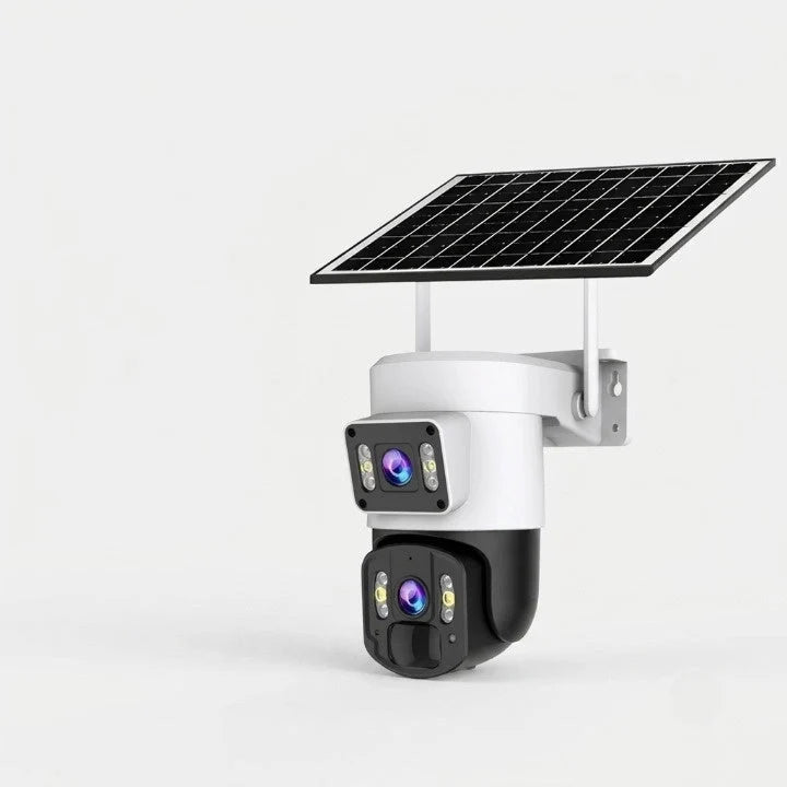 Outdoor Security Camera 4K Panoramic Solar Powered