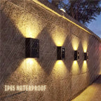 Outdoor Solar Wall Light Warm White 10-Hour Weatherproof