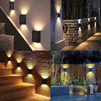 Outdoor Solar Wall Light Warm White 10-Hour Weatherproof