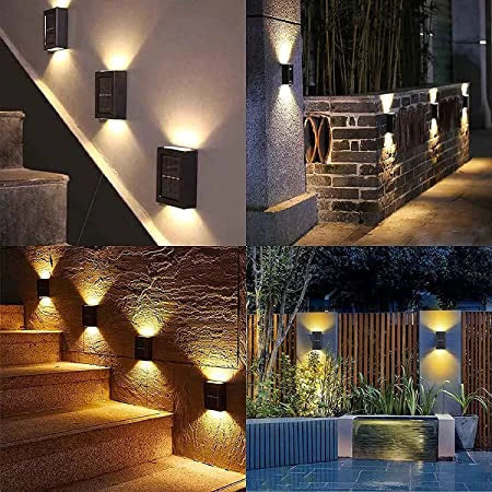 Outdoor Solar Wall Light Warm White 10-Hour Weatherproof