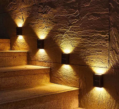 Outdoor Solar Wall Light Warm White 10-Hour Weatherproof