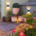 Outdoor Solar Wall Light Warm White 10-Hour Weatherproof