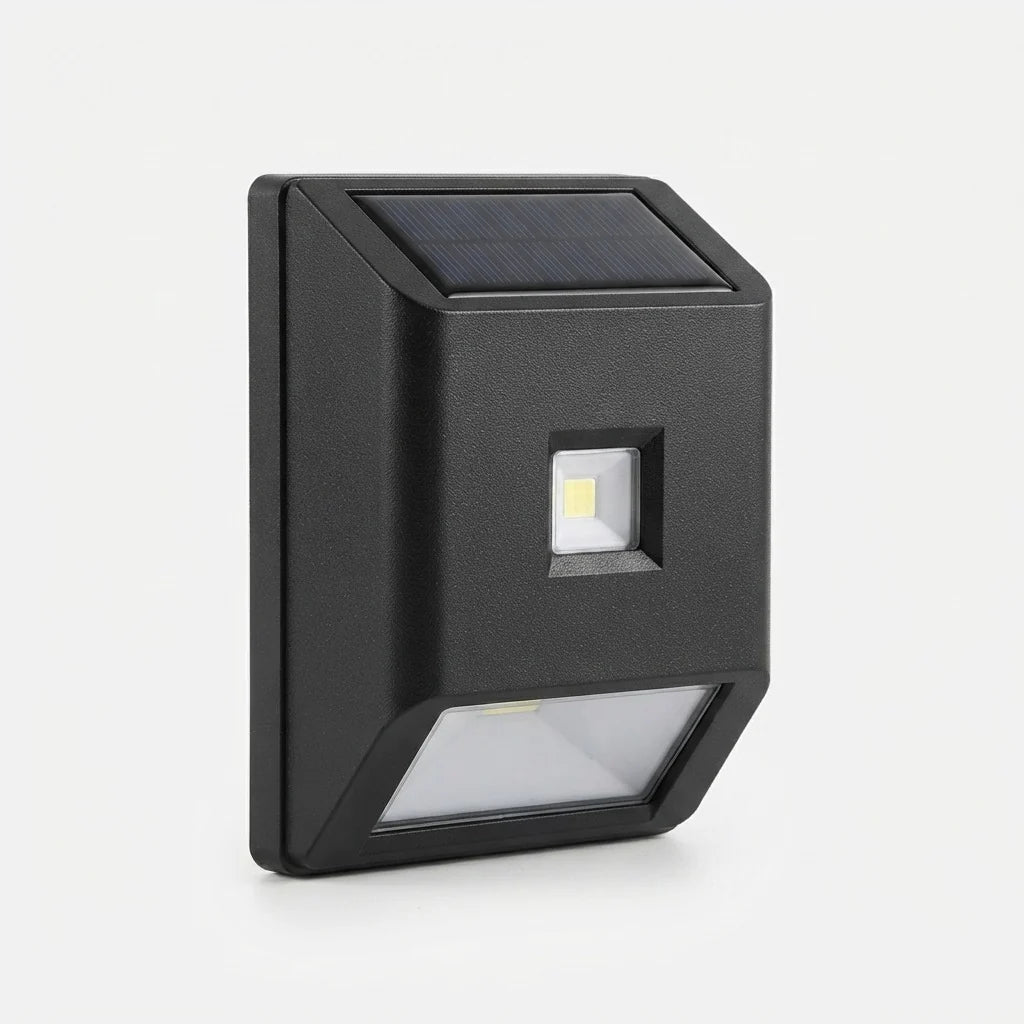 Outdoor Solar Wall Light Warm White 10-Hour Weatherproof