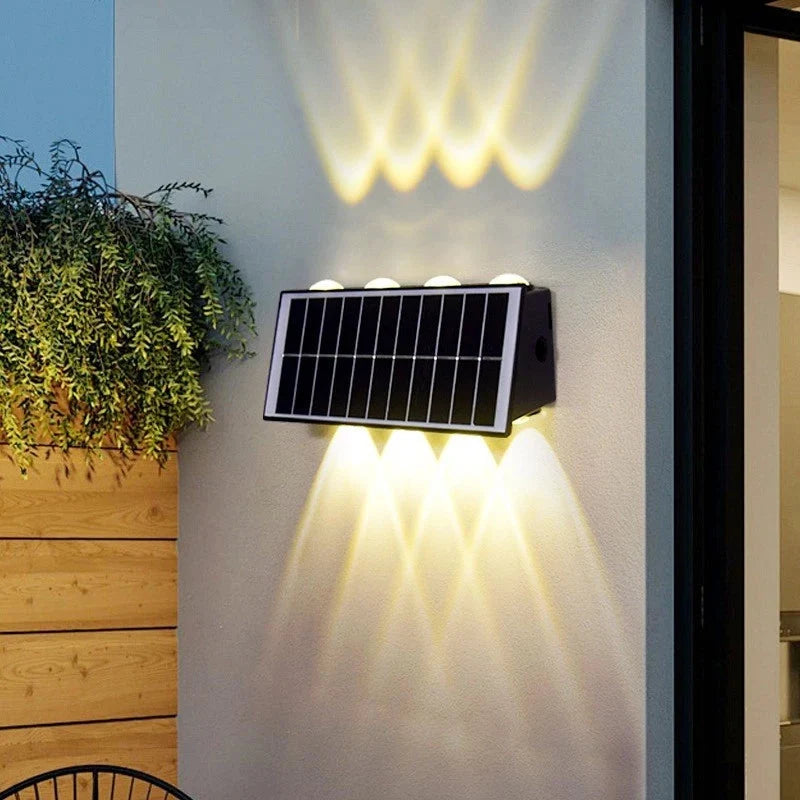 Outdoor Wall Light Solar-Powered Three-Color Weatherproof