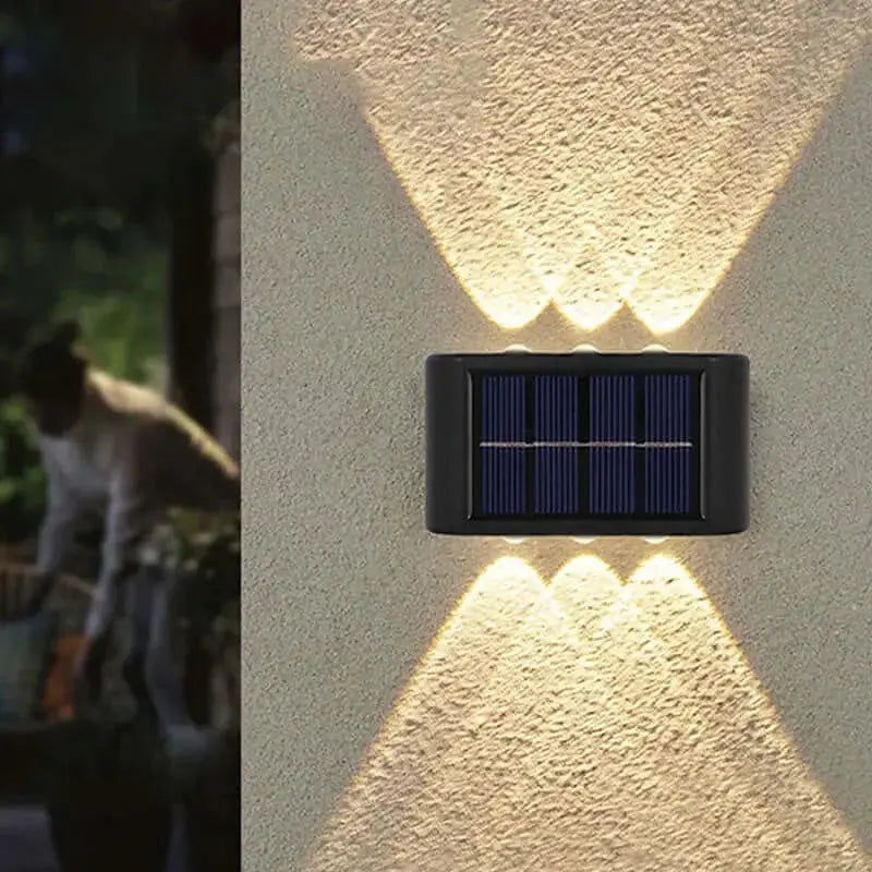 Outdoor Wall Light Solar-Powered Three-Color Weatherproof