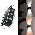 Outdoor Wall Light Solar-Powered Three-Color Weatherproof