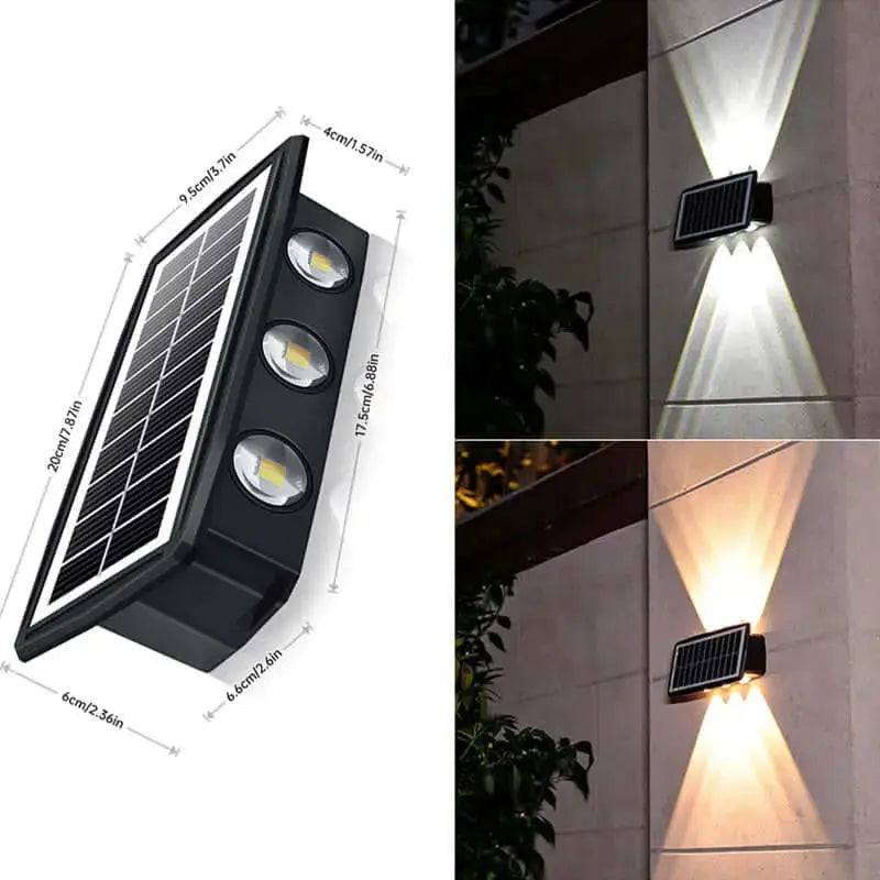 Outdoor Wall Light Solar-Powered Three-Color Weatherproof