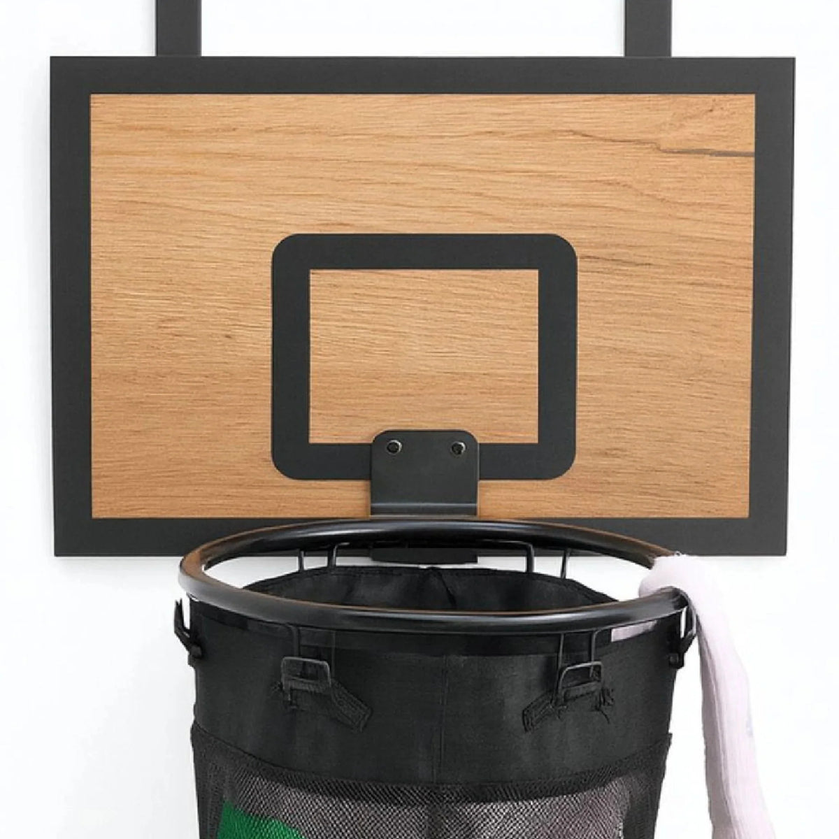 Over-The-Door Laundry Hamper Basketball Hoop Foldable & Removable Mesh