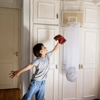 Over-The-Door Laundry Hamper Basketball Hoop Foldable & Removable Mesh