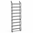 Over-The-Door Shoe Rack Holds 36 Pairs No-Drill Angled Shelves