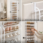 Over-The-Door Shoe Rack Holds 36 Pairs No-Drill Angled Shelves