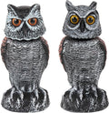 Owl Decoy Wind-Powered Rotating Head Set of 2