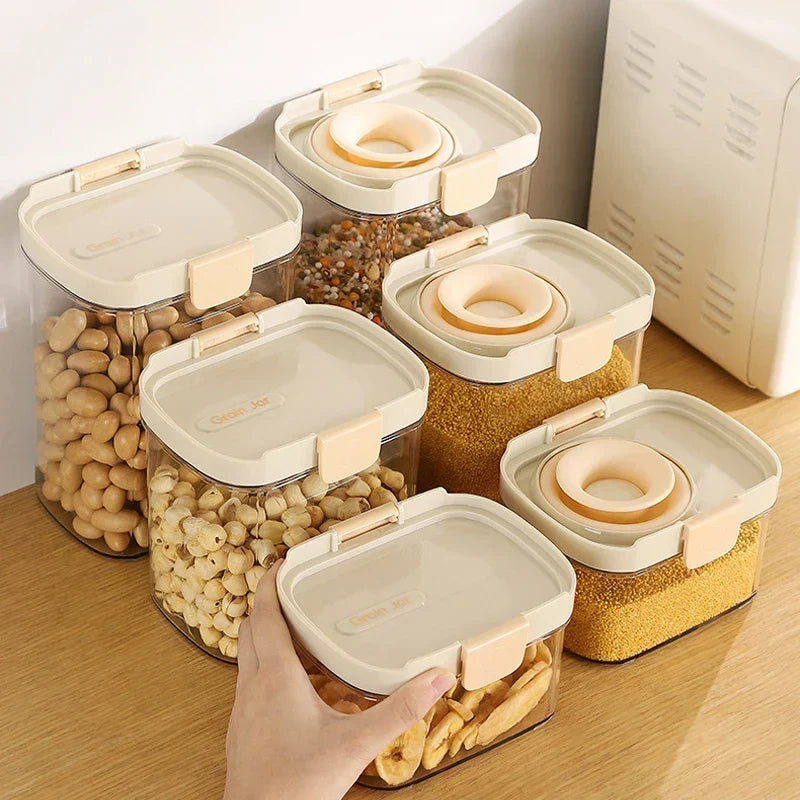 Pantry Storage Container Stackable Airtight Snap-Lock Lid