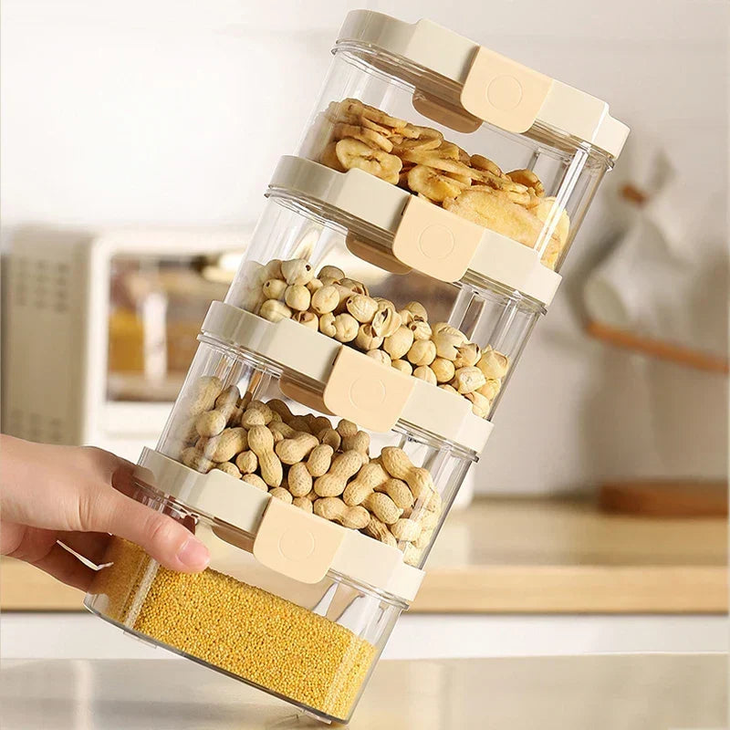 Pantry Storage Container Stackable Airtight Snap-Lock Lid