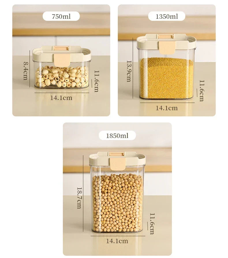 Pantry Storage Container Stackable Airtight Snap-Lock Lid