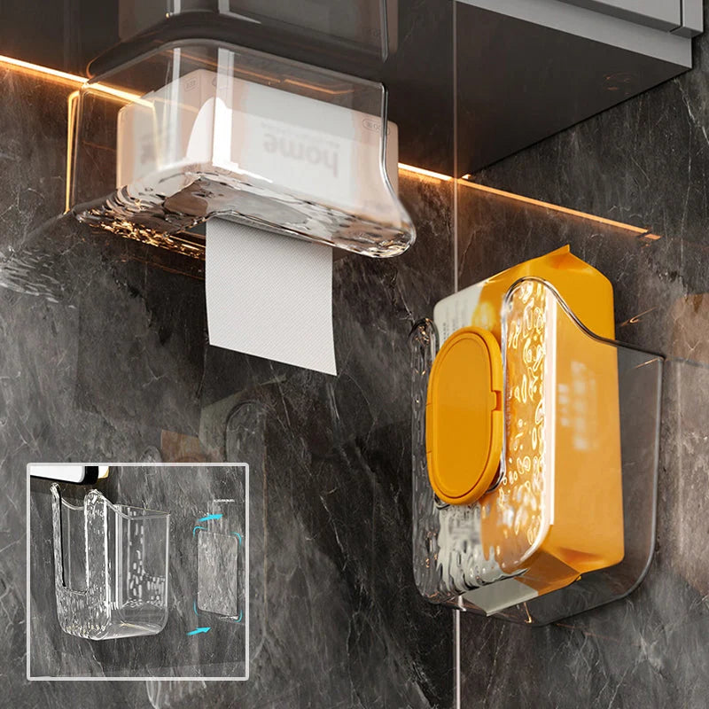 Paper Towel Holder Adhesive Wall Mount Multi-Purpose