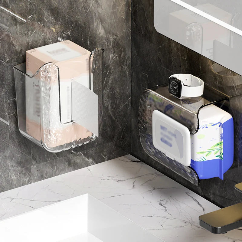 Paper Towel Holder Adhesive Wall Mount Multi-Purpose