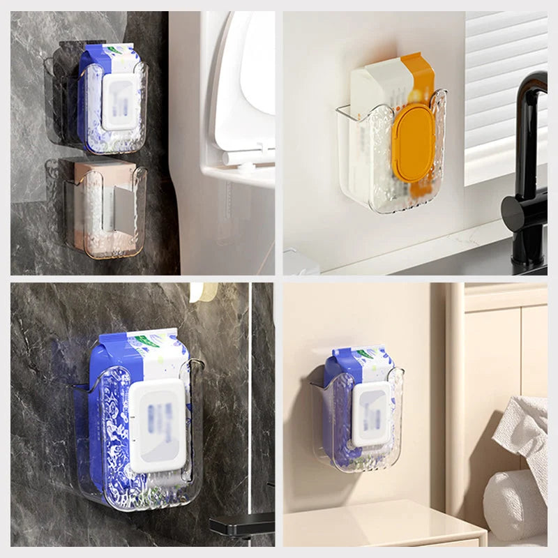 Paper Towel Holder Adhesive Wall Mount Multi-Purpose