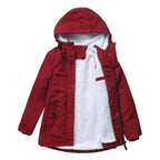 Parka Coat Fleece-Lined Adjustable Hood Flap Pockets