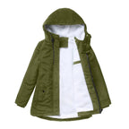 Parka Coat Fleece-Lined Adjustable Hood Flap Pockets