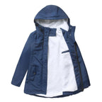 Parka Coat Fleece-Lined Adjustable Hood Flap Pockets