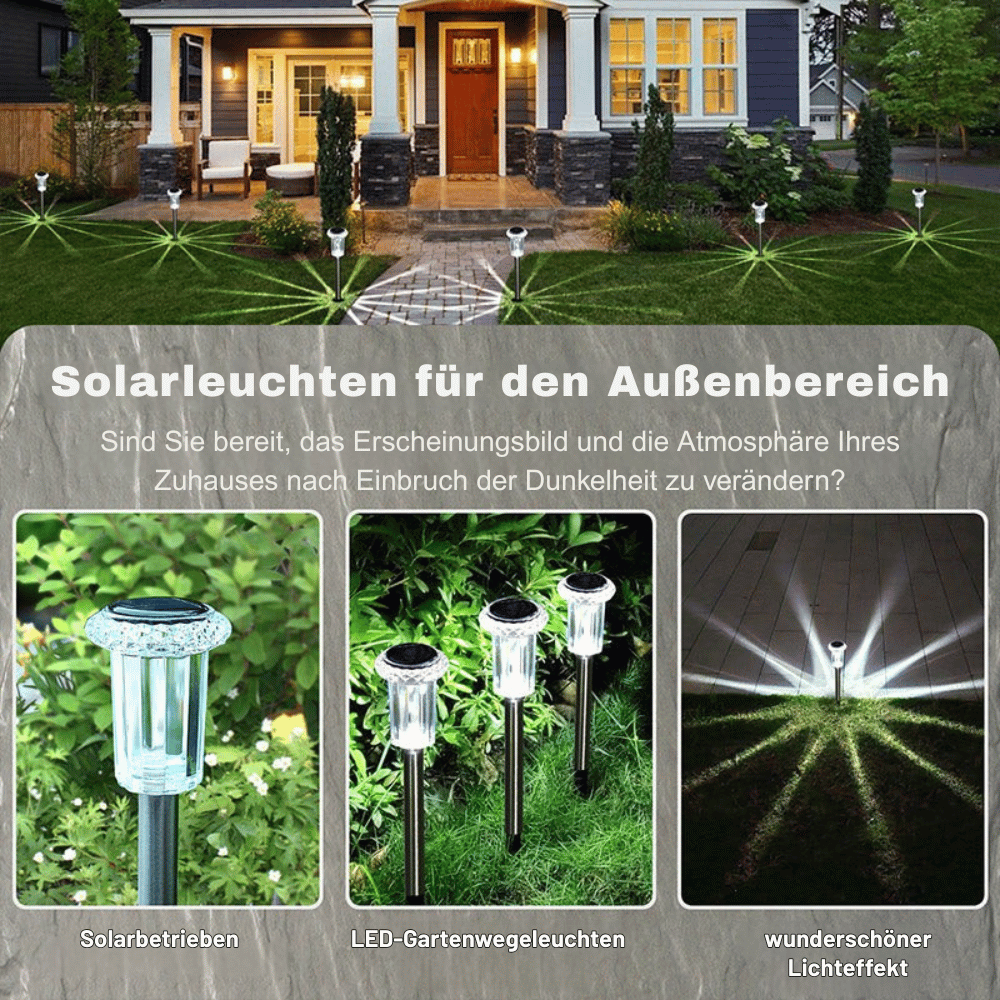 Pathway Light Solar Dusk Sensor Stainless Steel & Acrylic
