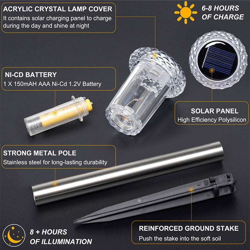 Pathway Light Solar Dusk Sensor Stainless Steel & Acrylic