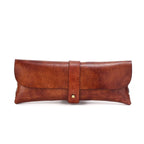 Pencil Case Genuine Leather Strap Closure