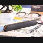 Pencil Case Leather Zipper Closure Compact Design