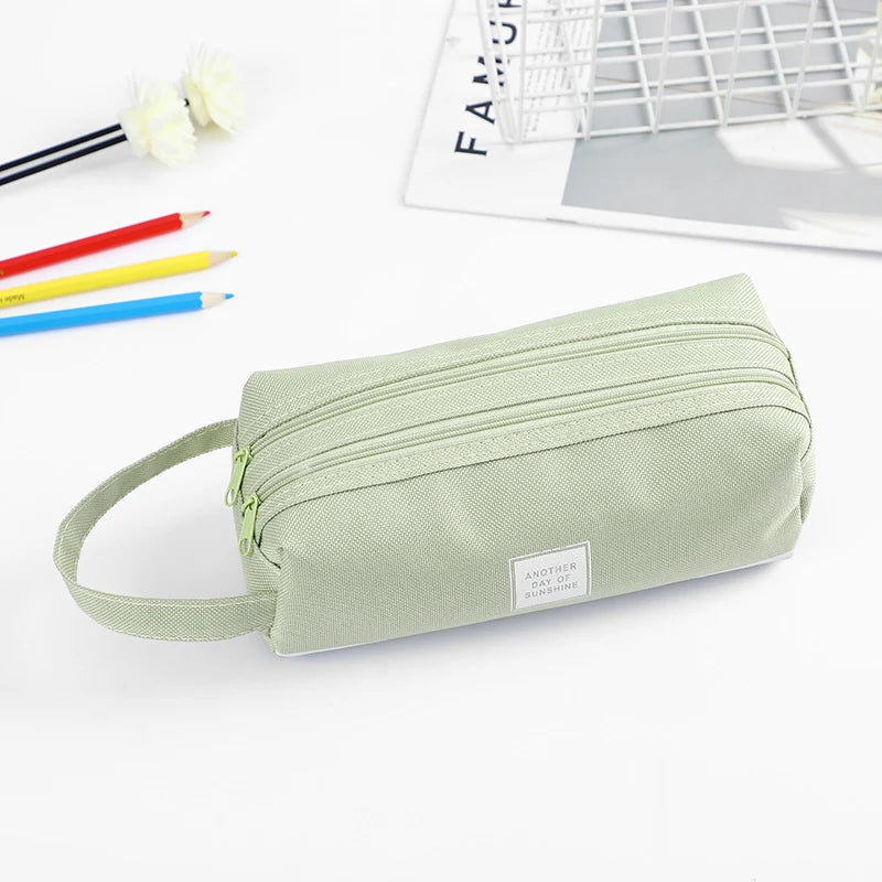 Pencil Case Multi-Compartment With Carry Handle