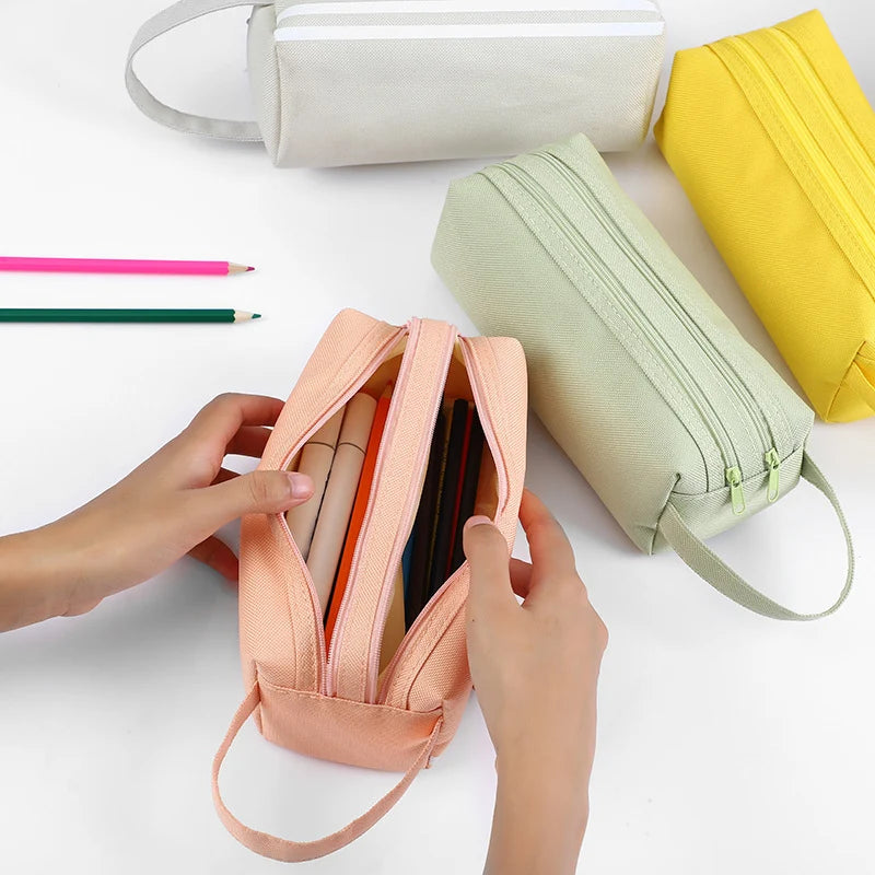 Pencil Case Multi-Compartment With Carry Handle