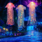 Pendant Lamp Jellyfish Design Multicolor LED Battery-Powered