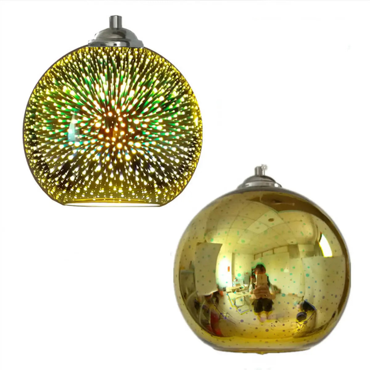 Pendant Light 3D Textured Glass Adjustable Cable E27 Socket