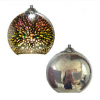 Pendant Light 3D Textured Glass Adjustable Cable E27 Socket