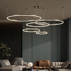 Pendant Light Circular LED Dimmable Adjustable Height