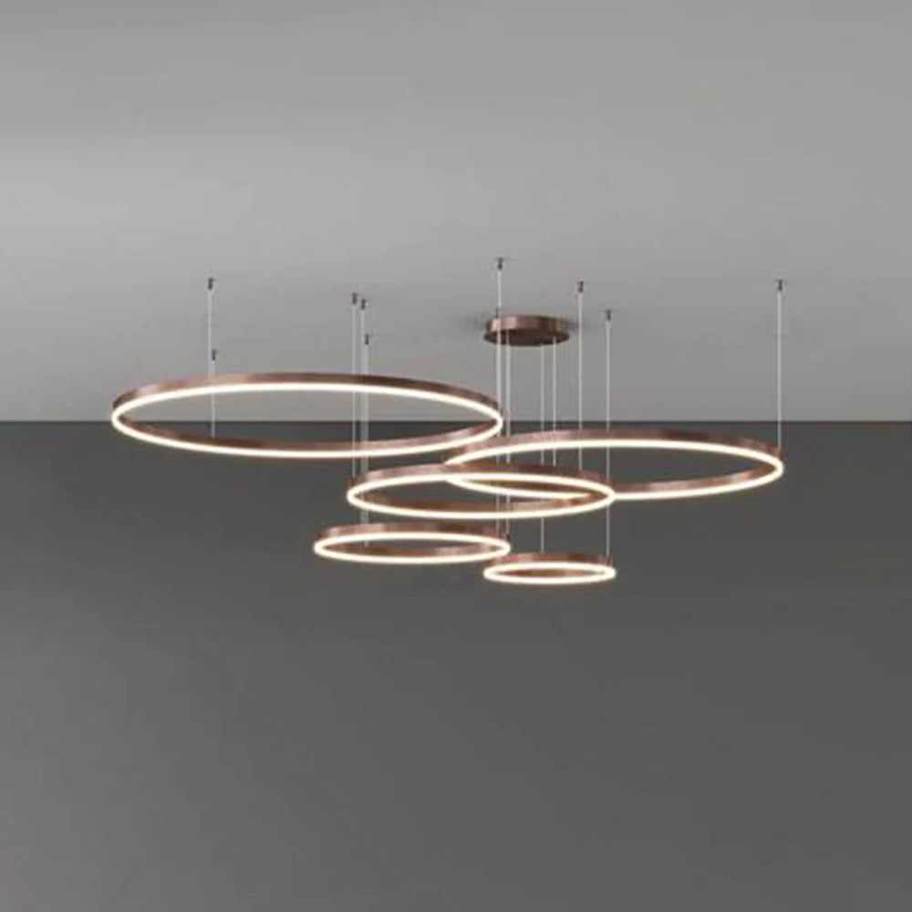 Pendant Light Circular LED Dimmable Adjustable Height