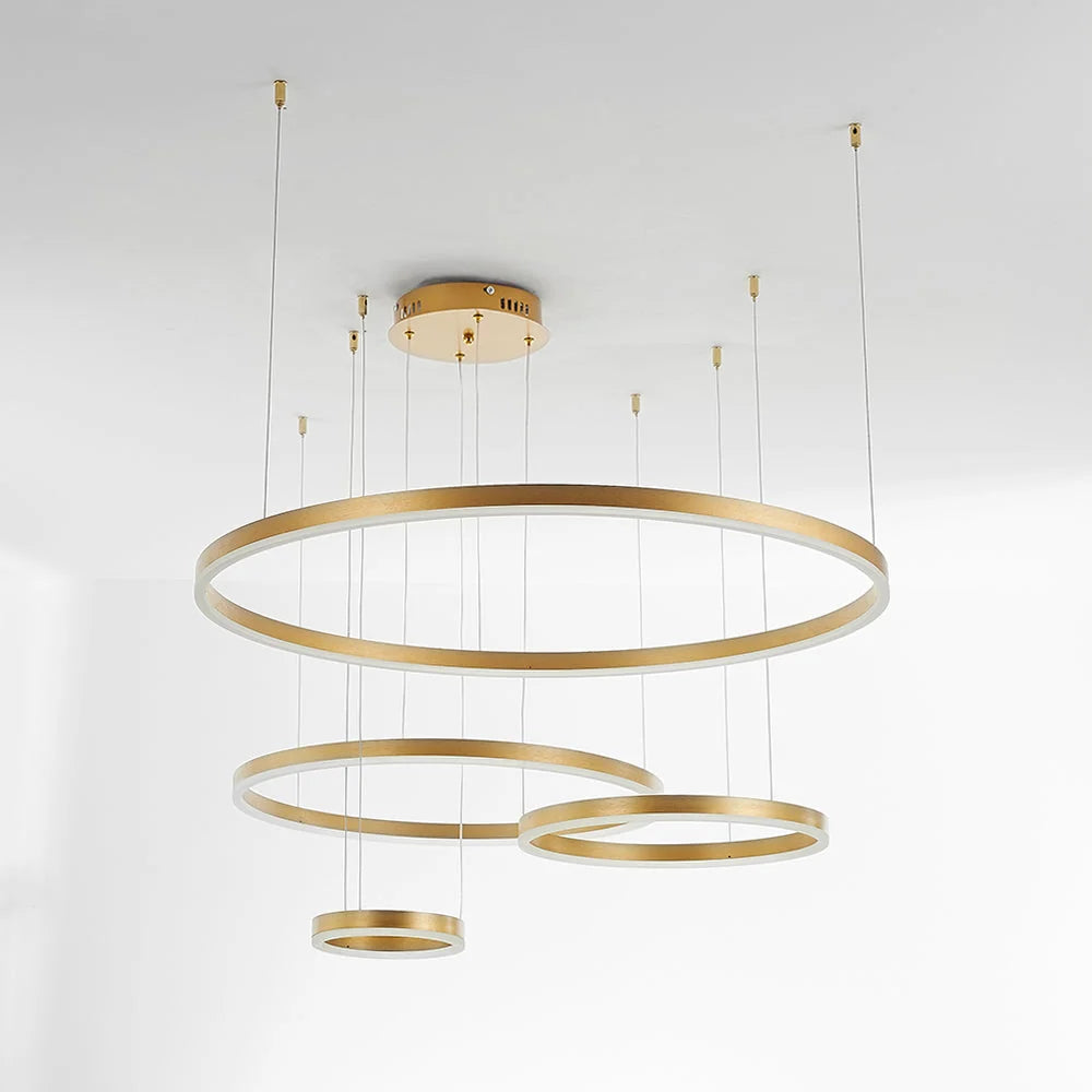 Pendant Light Circular LED Dimmable Adjustable Height