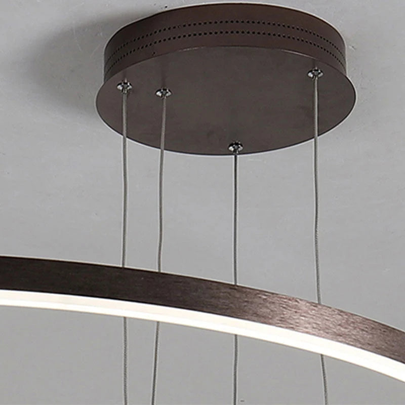 Pendant Light Circular LED Dimmable Adjustable Height