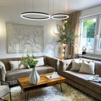 Pendant Light Circular LED Dimmable Adjustable Height