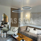 Pendant Light Circular LED Dimmable Adjustable Height